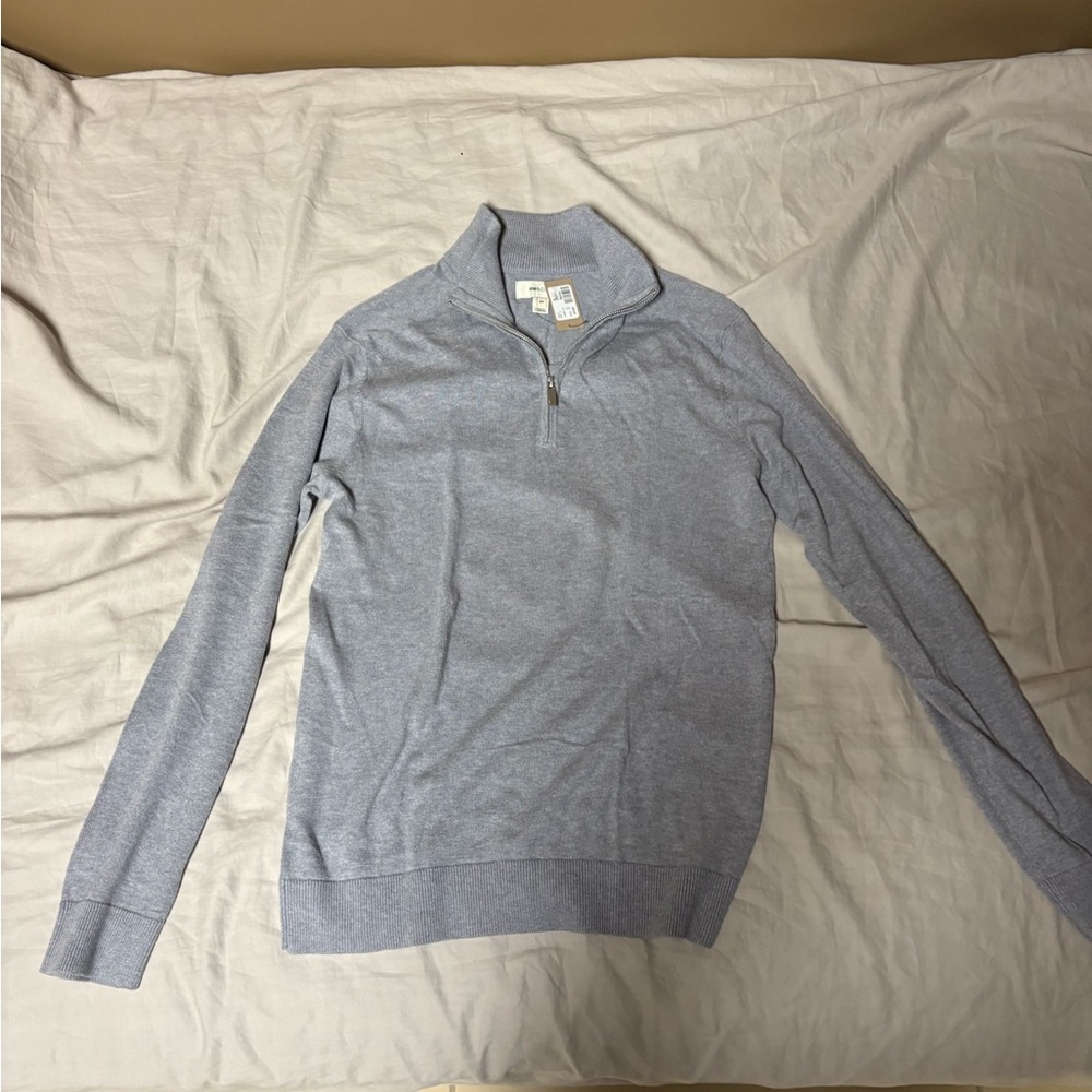 RW&CO. Men's Light Gray Zip-Up Sweater
